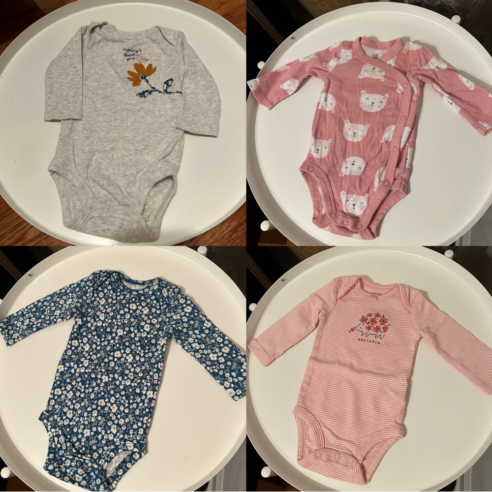 Carter’s 3M 3 Month Baby Girl Bodysuits Assorted Multipack